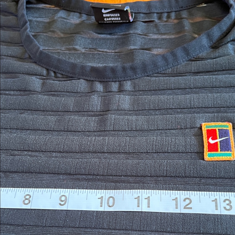 Nike VTG Challenge Court Tennis Alpha Project Dress Black Striped w/mesh Large - Picture 9 of 9
